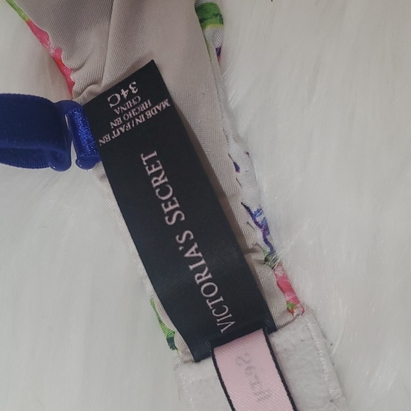 2012 Victoria's Secret Sexy Little Things Satin Floral Fairy Cottagecore Bra 34C - Picture 15 of 16